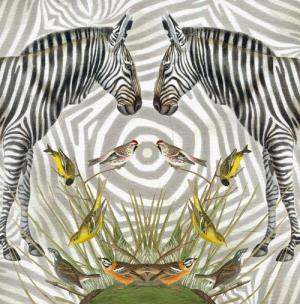 Opakowanie Karnet kwadrat z kopertą Zebra