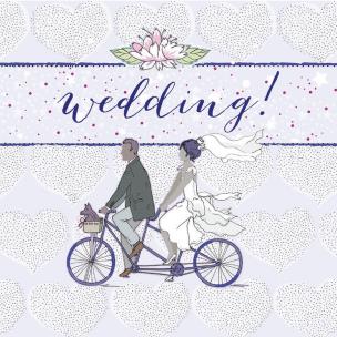 Opakowanie Karnet Swarovski kwadrat Ślub rower