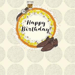 Opakowanie Karnet Swarovski kwadrat Urodziny Buty i zegarek