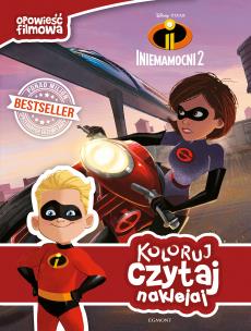 Okładka książki Koloruj, czytaj, naklejaj. Iniemamocni 2