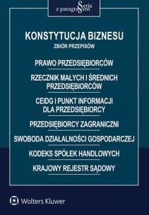 Okładka książki Konstytucja biznesu Zbiór przepisów