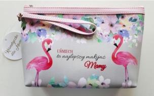 Opakowanie Kosmetyczka, Uśmiech to najlepszy makijaż Mamy, Flaming