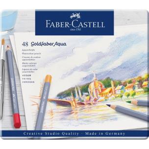 Kredki akwarelowe Goldfaber Aqua 48 kolorów. Wydawca: Faber-Castell. Multiszop.pl Opakowanie Kredki akwarelowe Goldfaber Aqua 48 kolorów