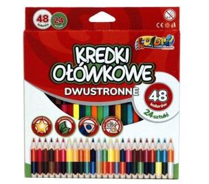 Opakowanie Kredki ołówkowe trójkątne dwustronne Penmate Premium 24szt.48 kolorów (TT7599)
