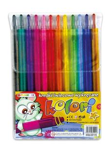 Opakowanie Kredki świecowe 12 kolorów wykręcane PENMATE