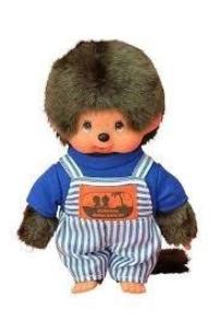 Opakowanie Monchhichi Chłopiec w niebieskich ogrodniczkach