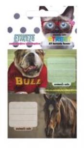 Opakowanie Naklejki na zeszyt Street Animals Cute 10szt