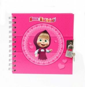 Opakowanie Pamiętnik spiralny z kłódką Masza i niedźwiedź