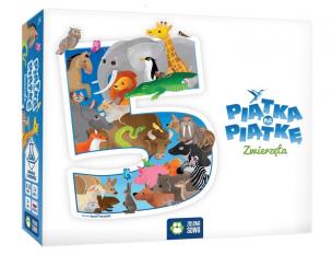 Okładka książki Piątka na piątkę! Zwierzęta. Gra