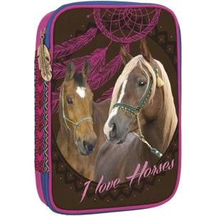 Opakowanie Piórnik jednokomorowy z wyposażeniem I Love Horses 16