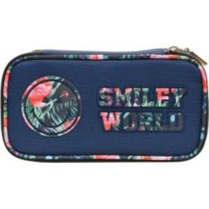 Okładka książki Piórnik owalny kompaktowy Smiley Flowers