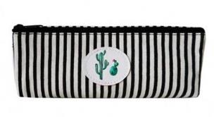 Opakowanie Piórnik saszetka w czarne paski Kaktus