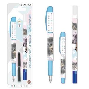 Opakowanie Pióro wieczne + 2naboje + wymazywacz Cuties