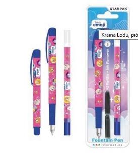 Opakowanie Pióro wieczne z wymazywaczem Emoji Frozen