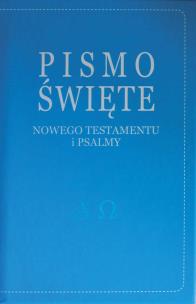 Okładka książki Pismo Św. Nowy Testament z psalmami (niebieskie)