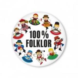 Opakowanie Przypinka mała - 100% folklor 37 mm FOLKSTAR