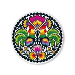 Opakowanie Przypinka mała - wycinanka koguty 37 mm FOLKSTAR