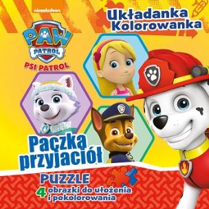 Okładka książki Psi Patrol.Paczka przyjaciół.Układanka-kolorowanka PUZZLE