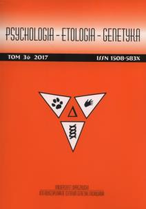 Opakowanie Psychologia Etologia Genetyka Tom 36/2017
