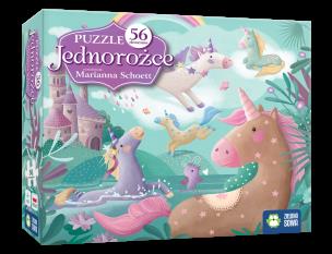 Okładka książki Puzzle - Jednorożce (56 elementów)