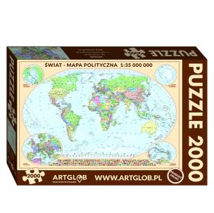Opakowanie Puzzle Świat polityczny mapa 1:35 000 000  2000