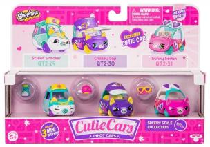 Opakowanie Shopkins S2 Cutie cars 3-pak, różne rodzaje