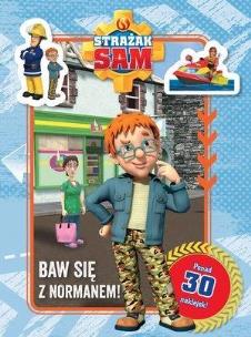 Okładka książki Strażak Sam. Baw się z Normanem! Kolorowanka z zad