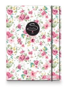 Okładka książki Teczka A4 z gumką Flowers STREET