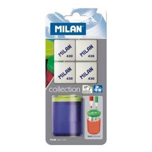 Opakowanie Temperówka Milan + 4 gumki