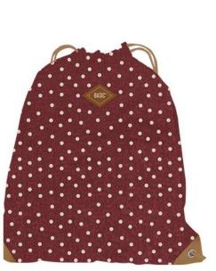 Opakowanie Worko-plecak Basic groszki bordowy