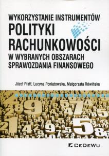 Okładka książki Wykorzystanie instrumentów polityki rachunkowości