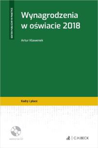 Okładka książki Wynagrodzenia w oświacie 2018 + Płyta CD