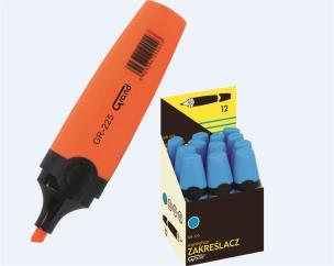 Opakowanie Zakreślacz GR-225 pomarańczowy (12szt) GRAND