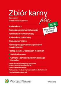 Okładka książki Zbiór karny PLUS 2018