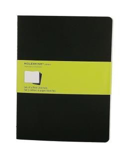 Opakowanie Zestaw 3 zeszytów Moleskine Cahier Journals XL gładki czarny