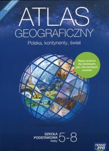 Okładka książki Atlas geograficzny 5-8 Polska, kontynenty, świat