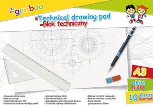 Opakowanie Blok techniczny A3 10 kartek biały 6 sztuk