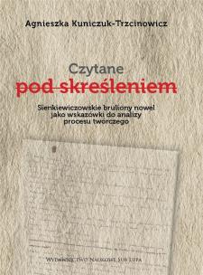 Okładka książki Czytane pod skreśleniem.