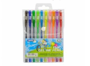 Opakowanie Długopisy żelowe fluorescencyjne10 kolorów LAMBO