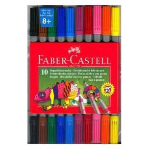 Opakowanie Flamastry dwustronne 10 kolorów Pitt Arist (FC151110)