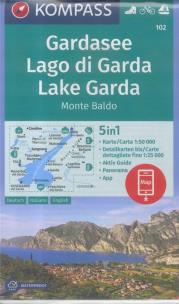 Okładka książki Gardasee/Lago di Garda/Lake Garda 1:50 000 Kompass