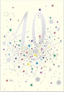 Opakowanie Karnet B6 z kopertą Urodziny 40
