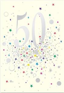 Opakowanie Karnet B6 z kopertą Urodziny 50