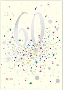 Opakowanie Karnet B6 z kopertą Urodziny 60