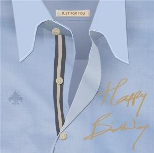 Opakowanie Karnet kwadrat z kopertą Urodziny Birthday Shirt