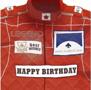 Opakowanie Karnet kwadrat z kopertą Urodziny Racing Birthday