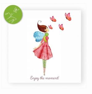 Karnet kwadrat z niespodzianką Motyle. Wydawca: Cozywood. Multiszop.pl Opakowanie Karnet kwadrat z niespodzianką Motyle