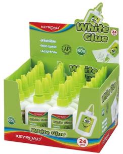 Opakowanie Klej biały KEYROAD 60g Display 24 sztuki