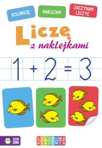 Okładka książki Kolorowa Akademia Liczę z naklejkami