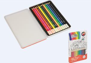 Kredki Super Soft 12 kolorów metal.opak. FIORELLO. Wydawca: Fiorello. Multiszop.pl Opakowanie Kredki Super Soft 12 kolorów metal.opak. FIORELLO